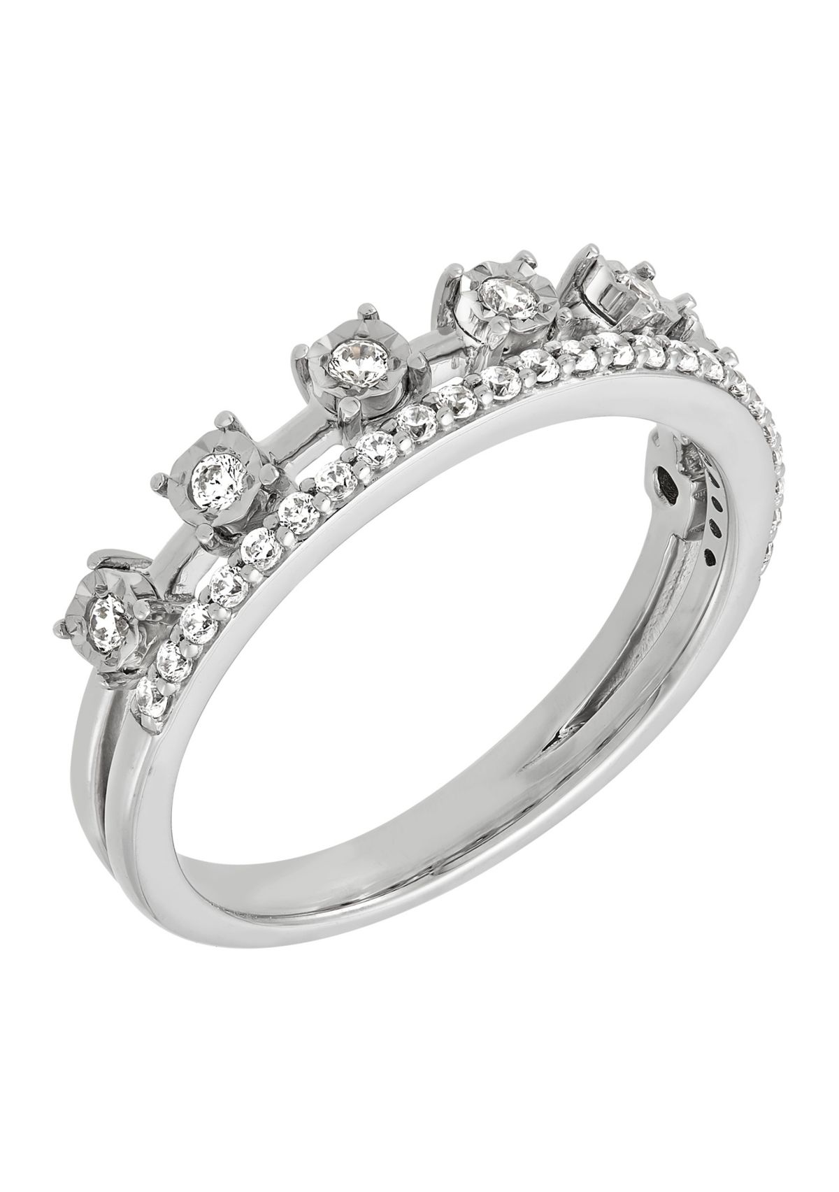  1/4 ct. t.w. Lab Grown Diamond Ring in Sterling Silver