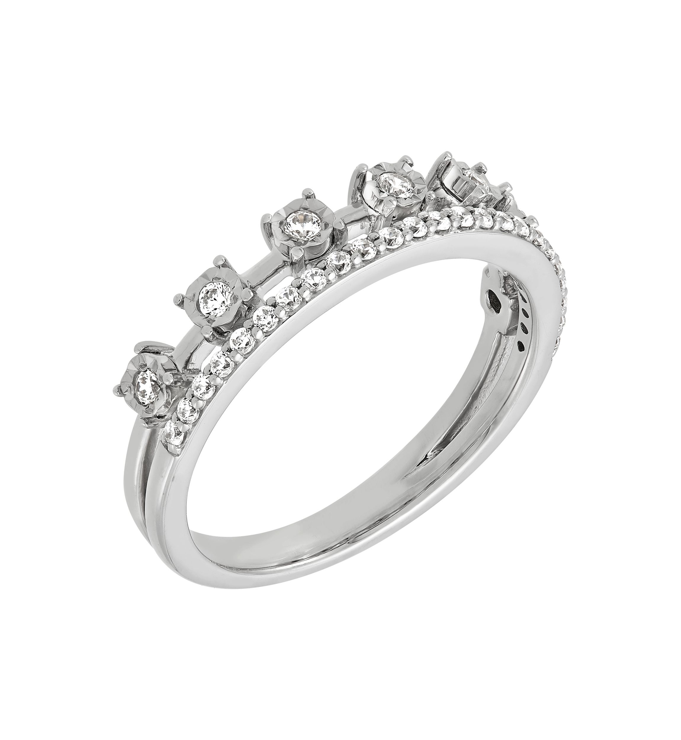  1/4 ct. t.w. Lab Grown Diamond Ring in Sterling Silver