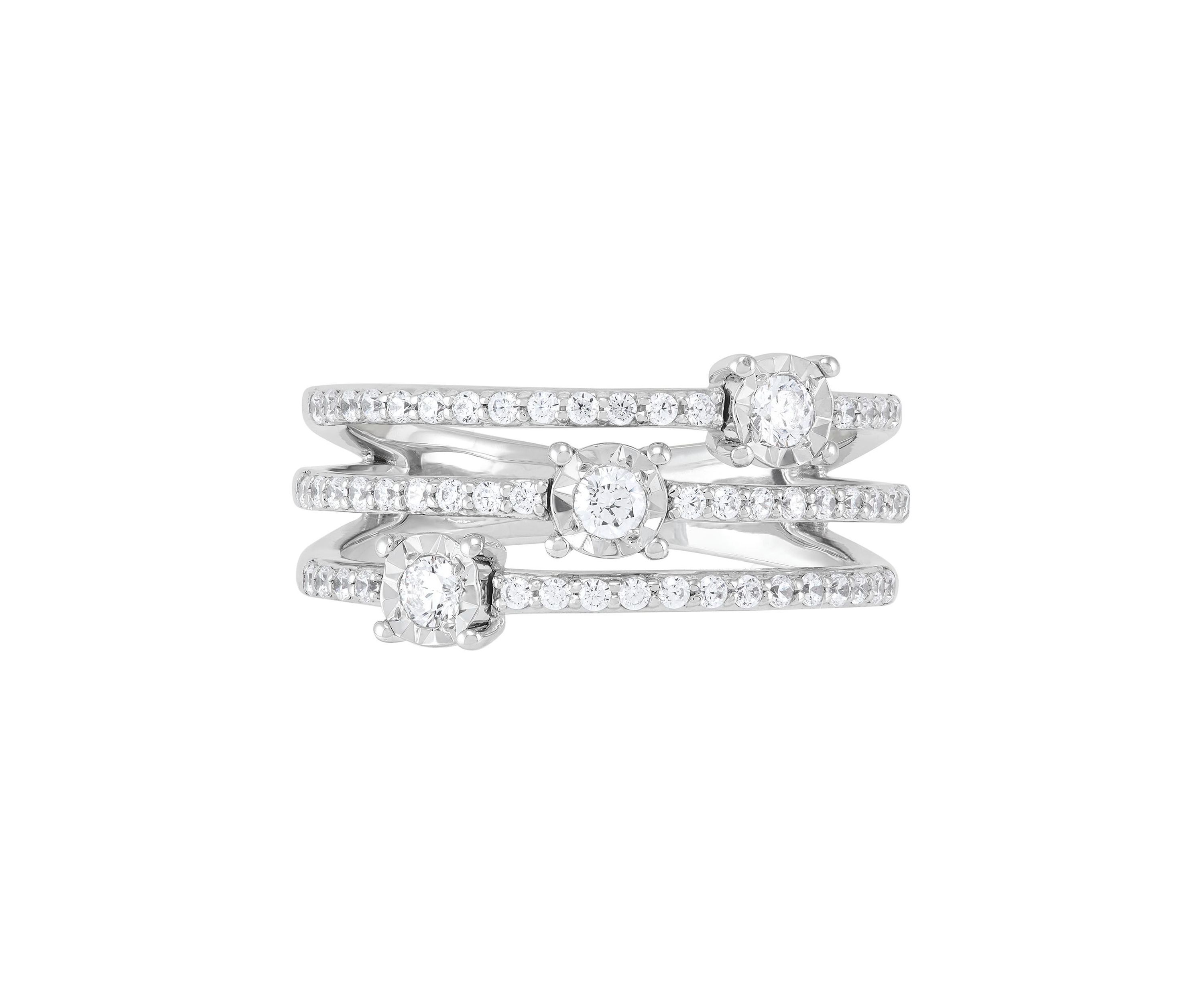 1/2 ct. t.w. Lab Grown Diamond Ring in Sterling Silver
