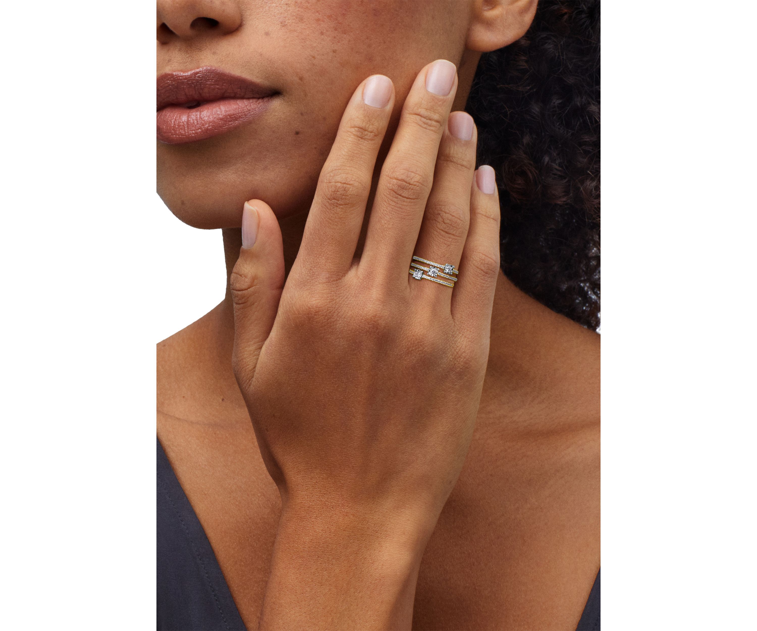 1/2 ct. t.w. Lab Grown Diamond Ring in Gold Over Sterling Silver
