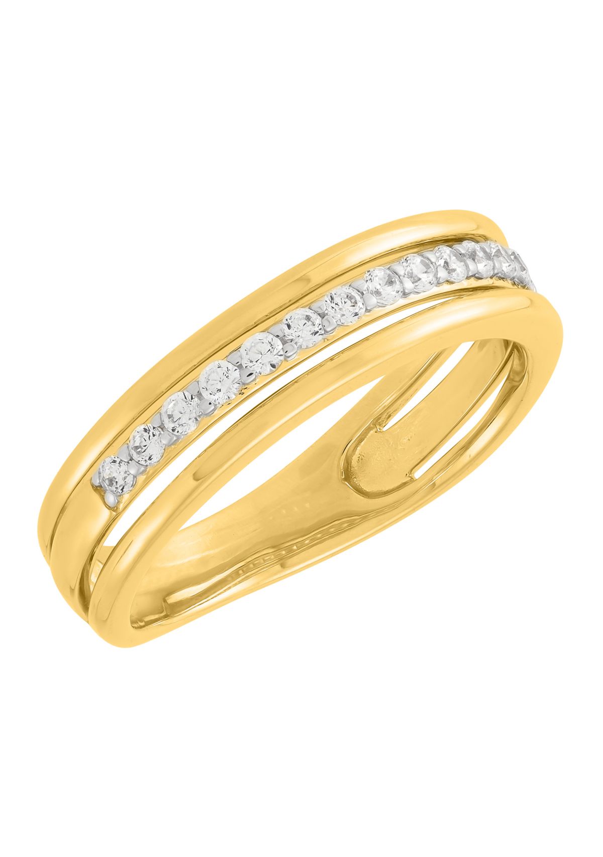 1/4 ct. t.w. Lab Grown Diamond Ring in Gold Over Sterling Silver