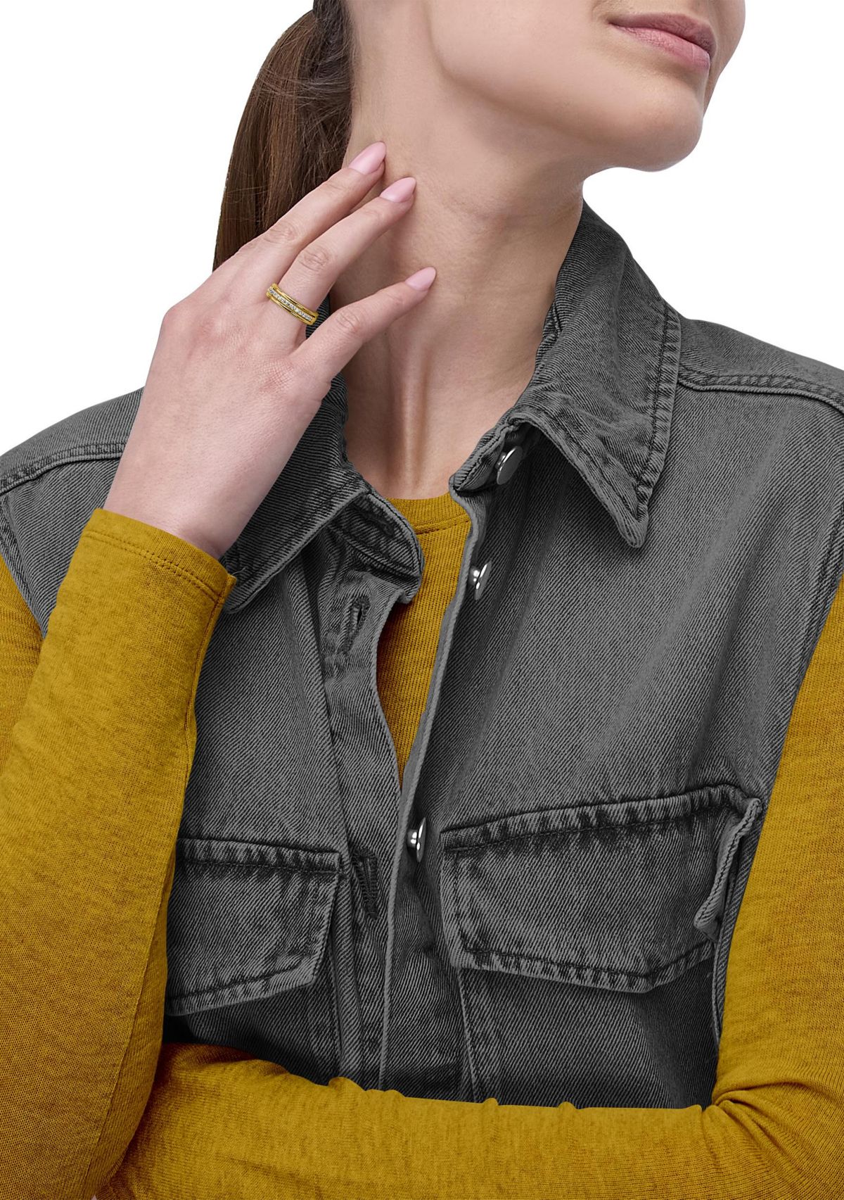 1/4 ct. t.w. Lab Grown Diamond Ring in Gold Over Sterling Silver