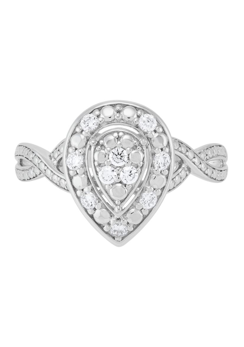 1/4 ct. t.w. Lab Grown Diamond Ring in Sterling Silver