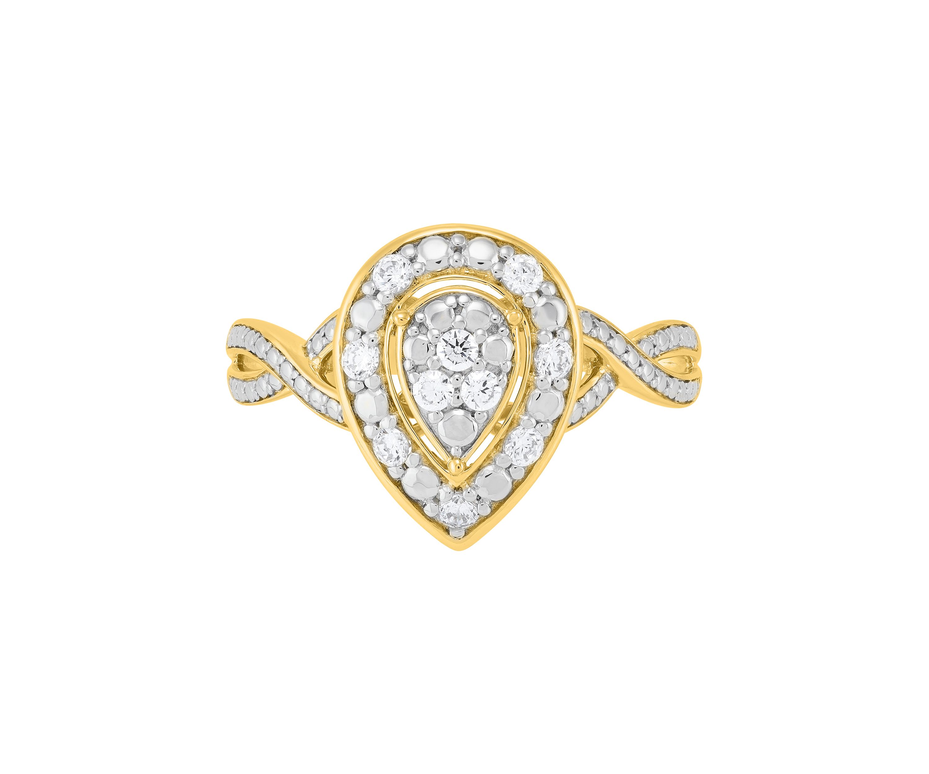 1/4 ct. t.w. Lab Grown Diamond Ring in Gold Over Sterling Silver