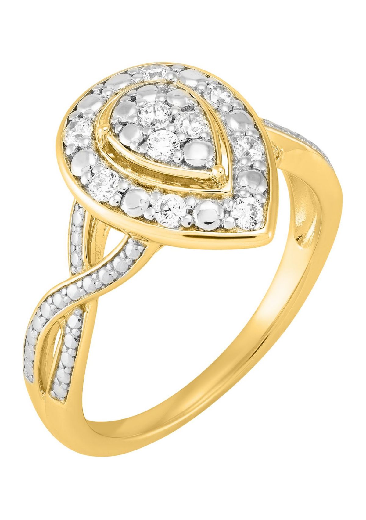1/4 ct. t.w. Lab Grown Diamond Ring in Gold Over Sterling Silver