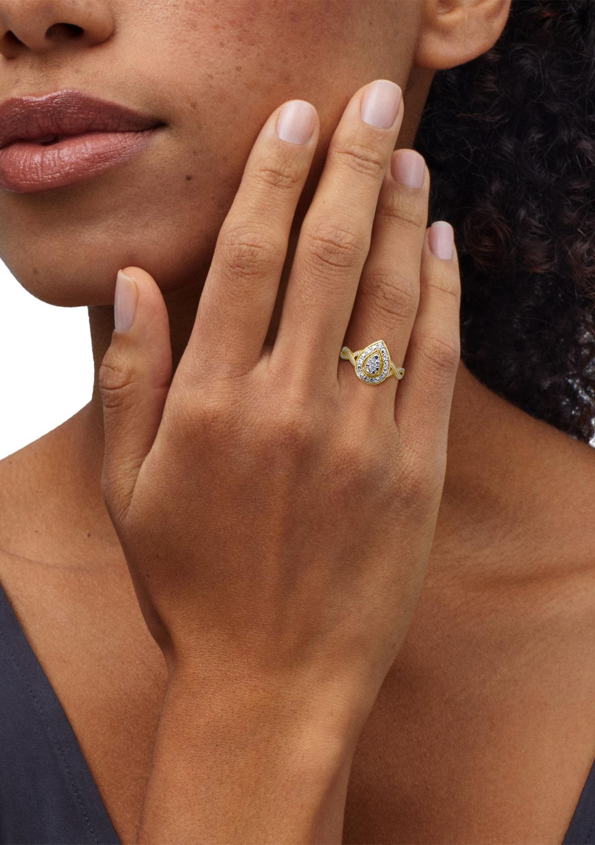 1/4 ct. t.w. Lab Grown Diamond Ring in Gold Over Sterling Silver