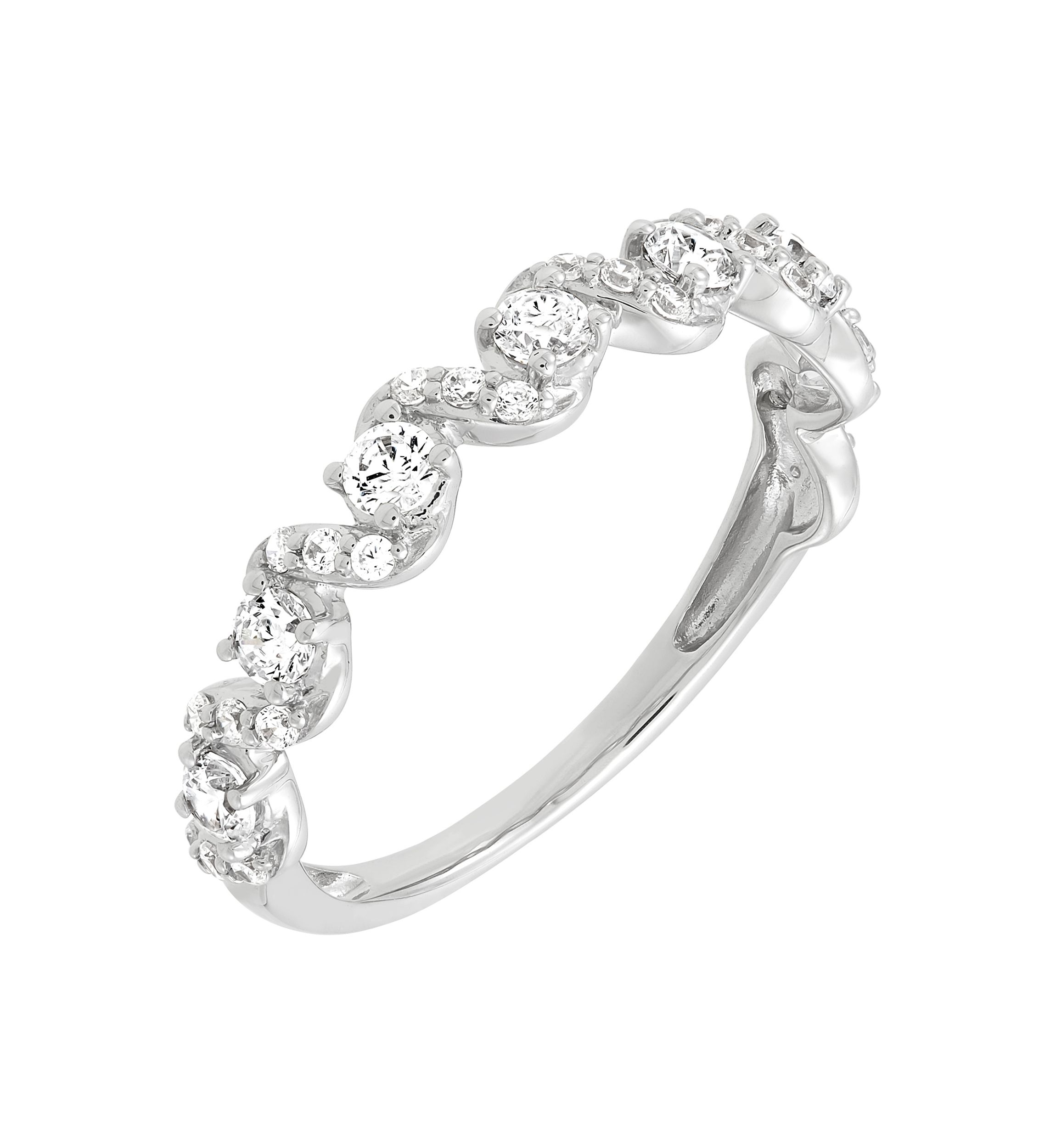 1/2 ct. t.w. Lab Grown Diamond Ring in Sterling Silver