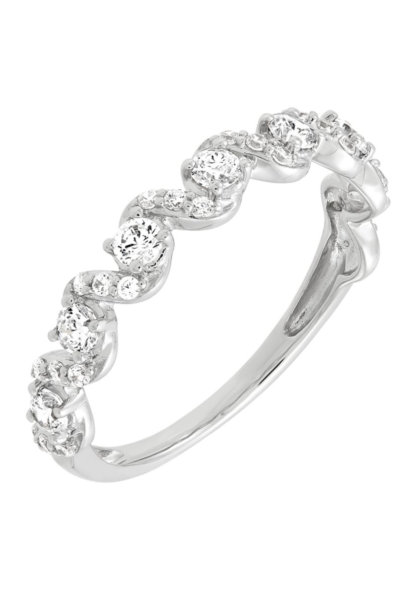 1/2 ct. t.w. Lab Grown Diamond Ring in Sterling Silver