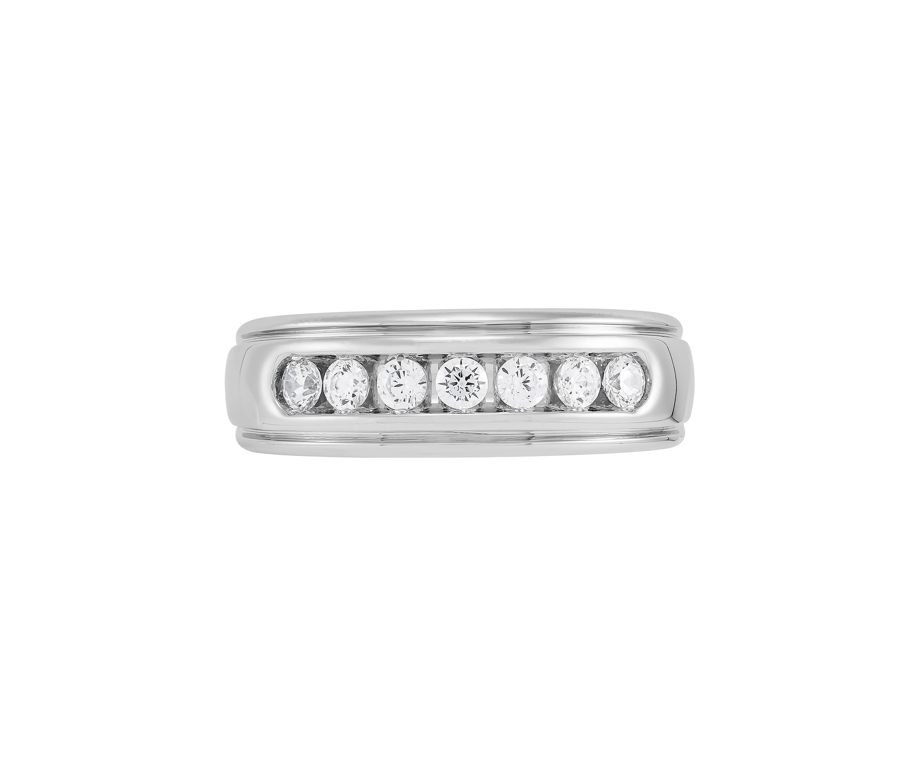 1/2 ct. t.w. Lab Grown Diamond Mens Ring in 10K White Gold