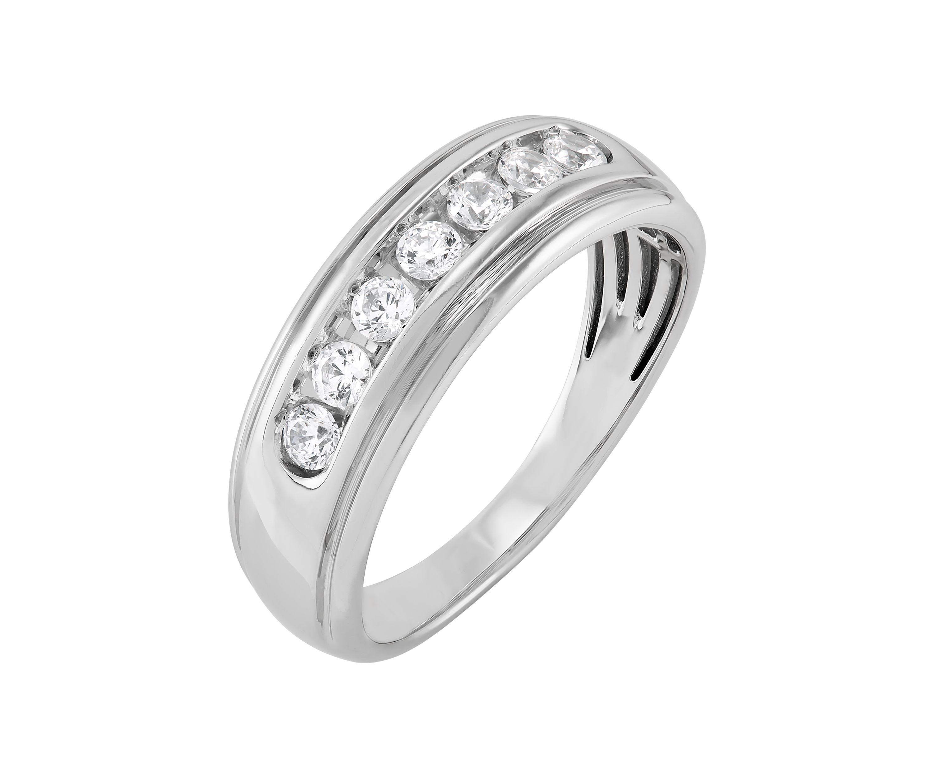 1/2 ct. t.w. Lab Grown Diamond Mens Ring in 10K White Gold