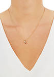 1/10 ct. t.w. Diamond Moon Pendant Necklace in 10K Yellow Gold 