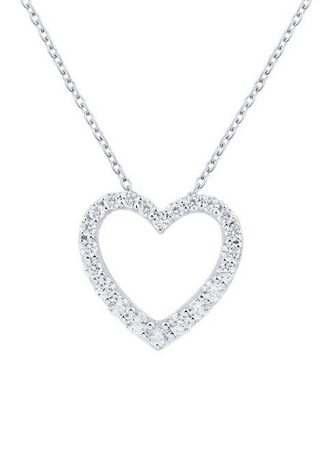 Grown With Love 1/3 ct. t.w. Lab Created Diamond Pendant with 18 Inch Rope Chain in 10K White Gold