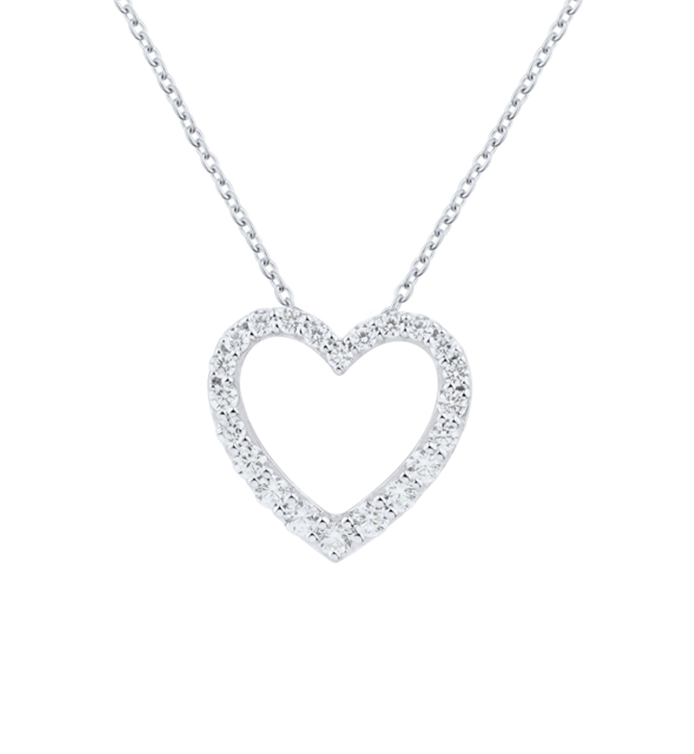 Grown With Love 1/3 ct. t.w. Lab Created Diamond Pendant with 18 Inch Rope Chain in 10K White Gold