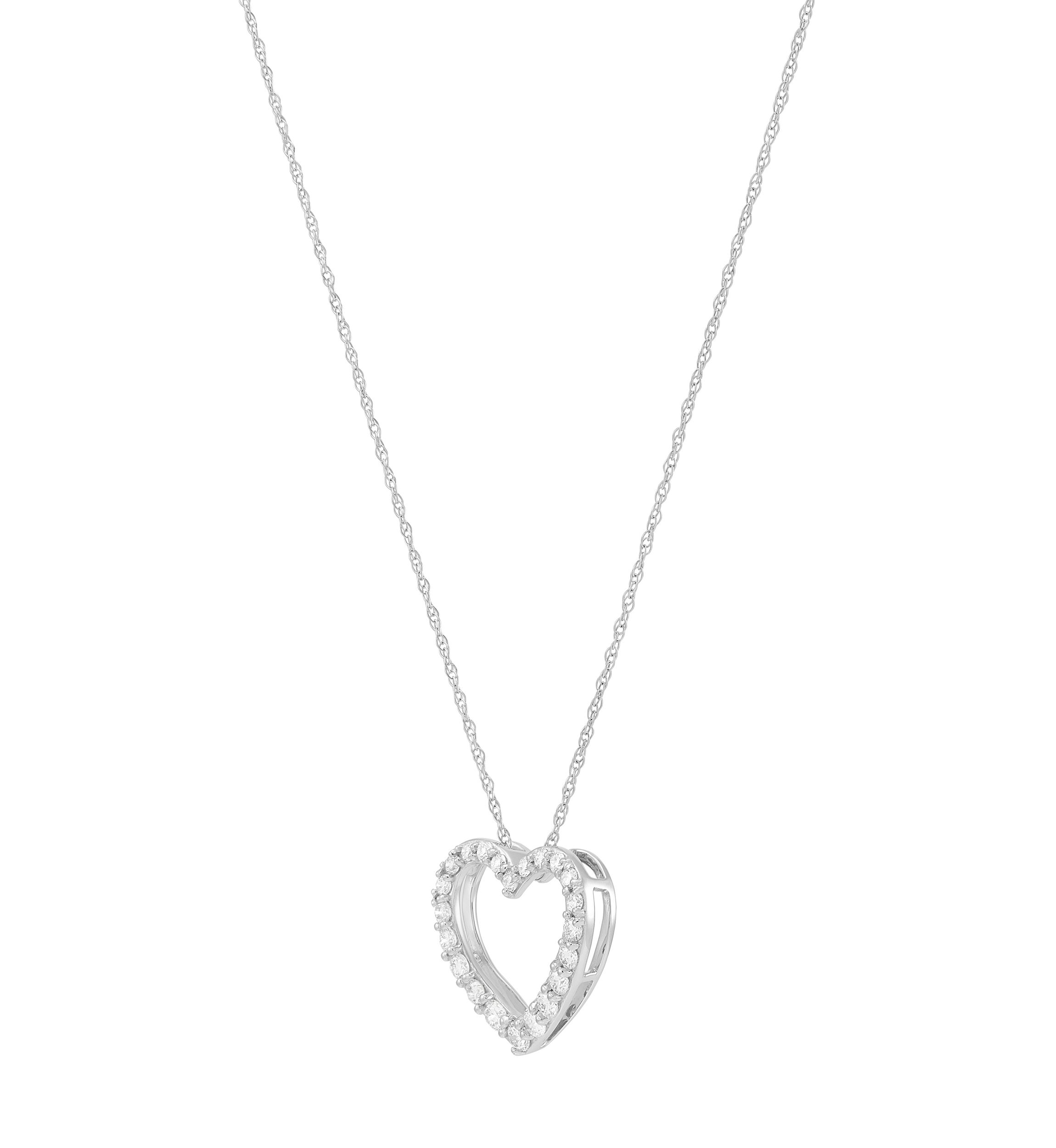 Grown With Love 1/3 ct. t.w. Lab Created Diamond Pendant with 18 Inch Rope Chain in 10K White Gold
