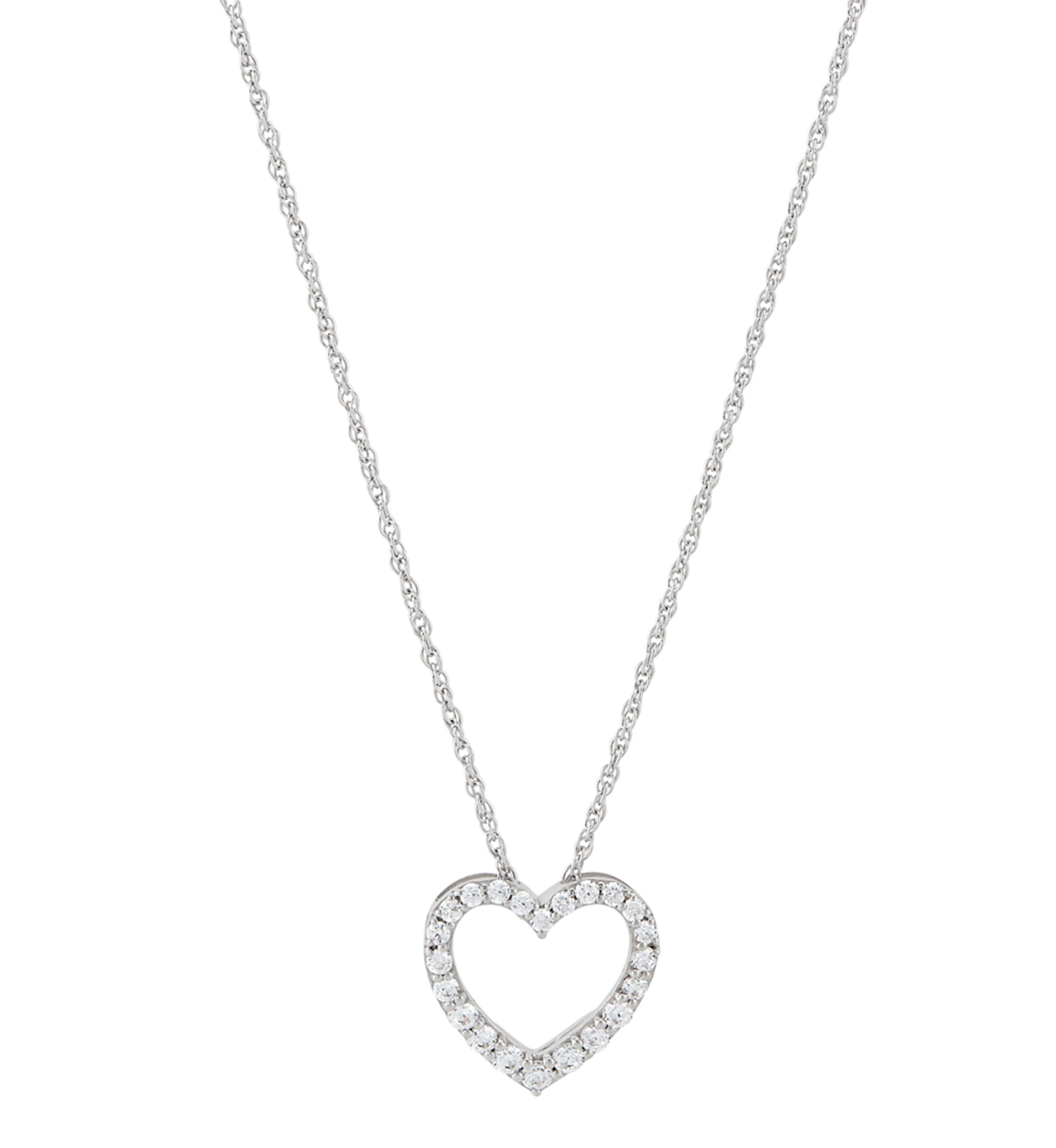 Grown With Love 1/3 ct. t.w. Lab Created Diamond Pendant with 18 Inch Rope Chain in 10K White Gold