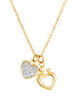  1/10 ct. t.w. Diamond Heart Pendant in 10K Yellow Gold