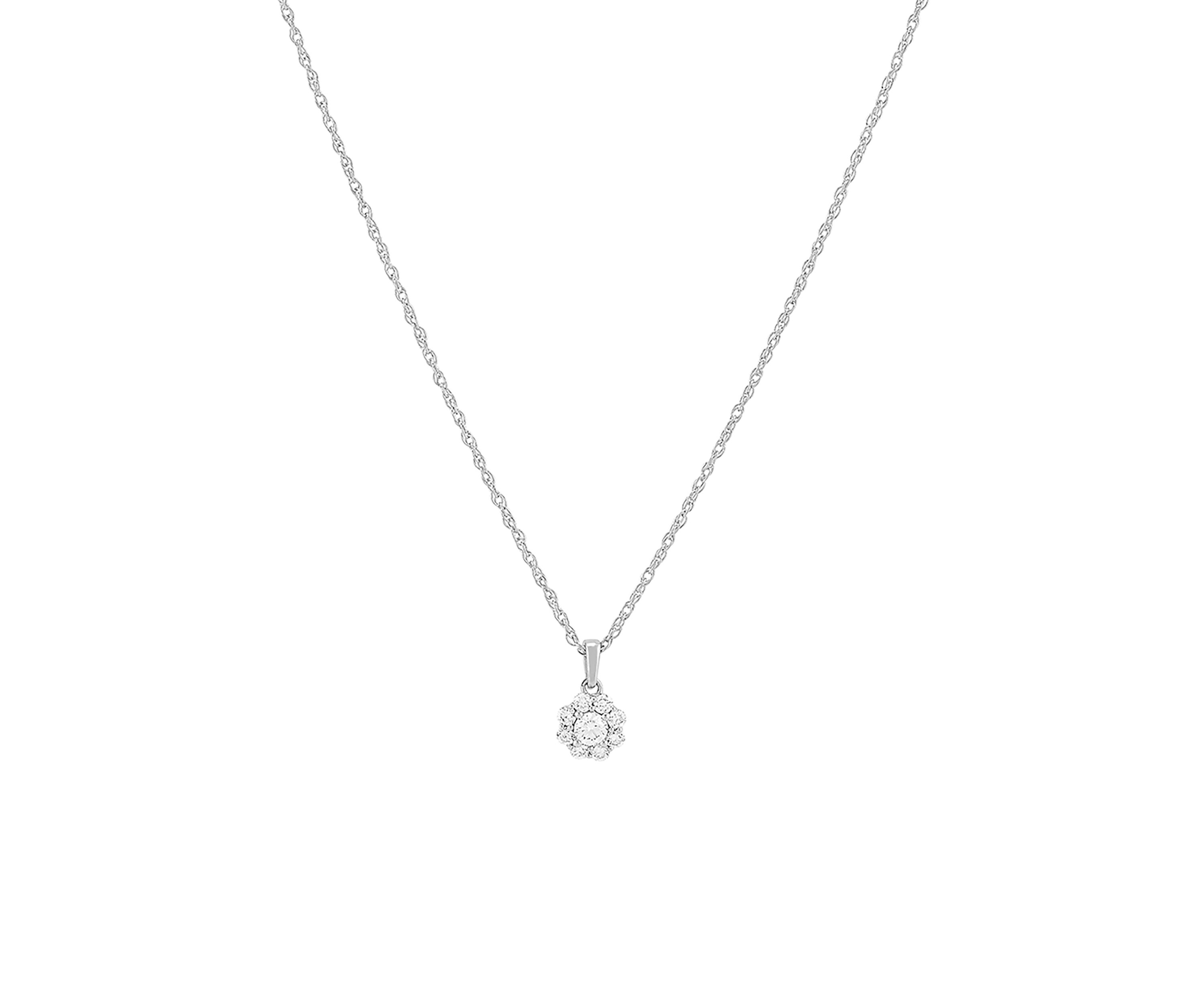 1/3 ct. t.w. Lab Created Diamond Pendant Necklace with 18" Rope Chain in Sterling Silver