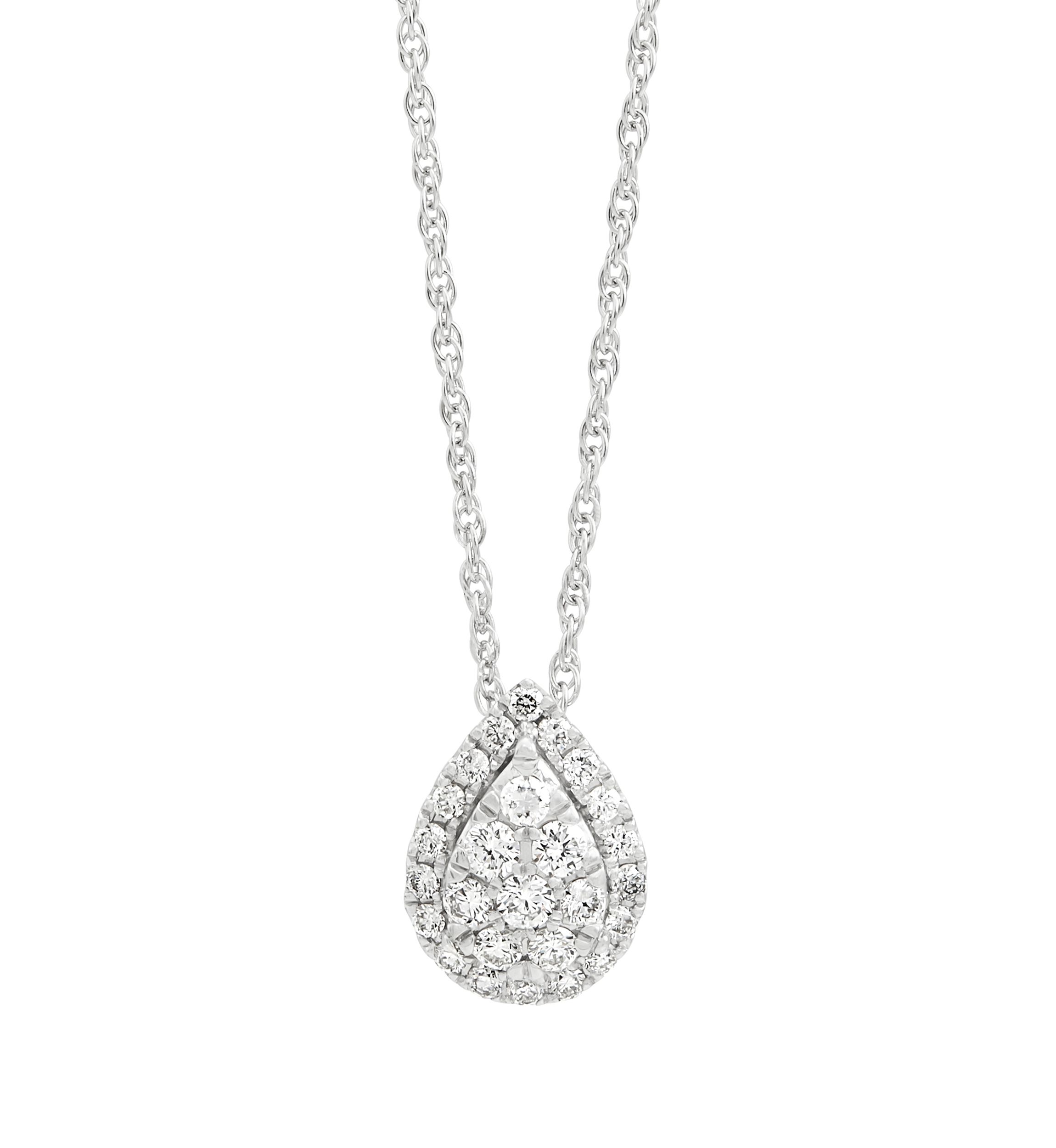 3/8 ct. t.w. Lab Grown Diamond Pendant Necklace with 18" Rope Chain in Sterling Silver