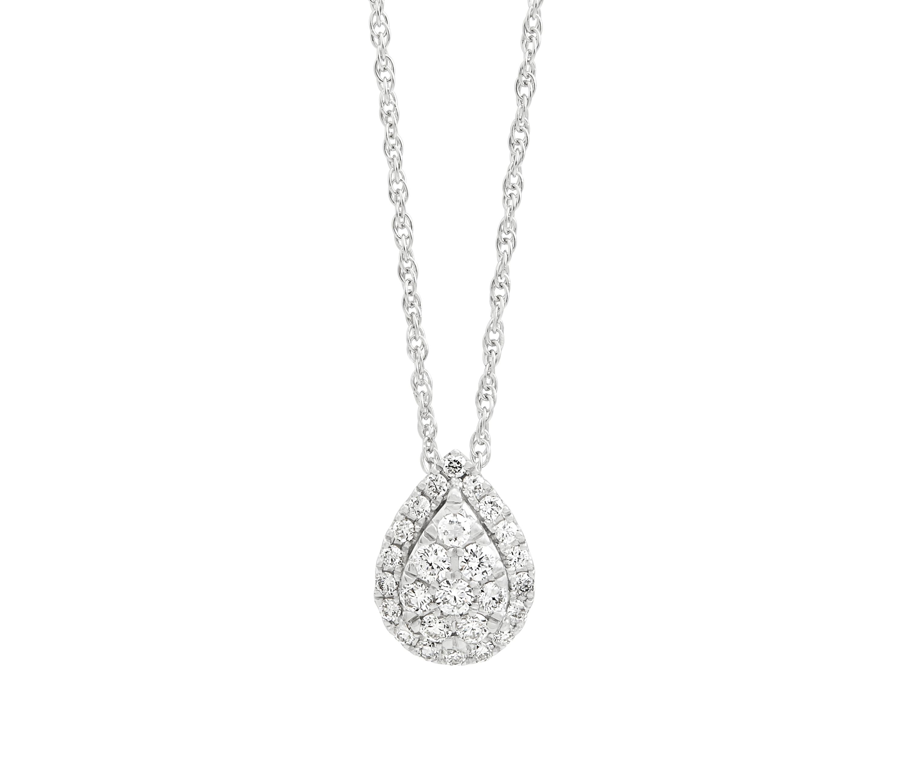 3/8 ct. t.w. Lab Grown Diamond Pendant Necklace with 18" Rope Chain in Sterling Silver