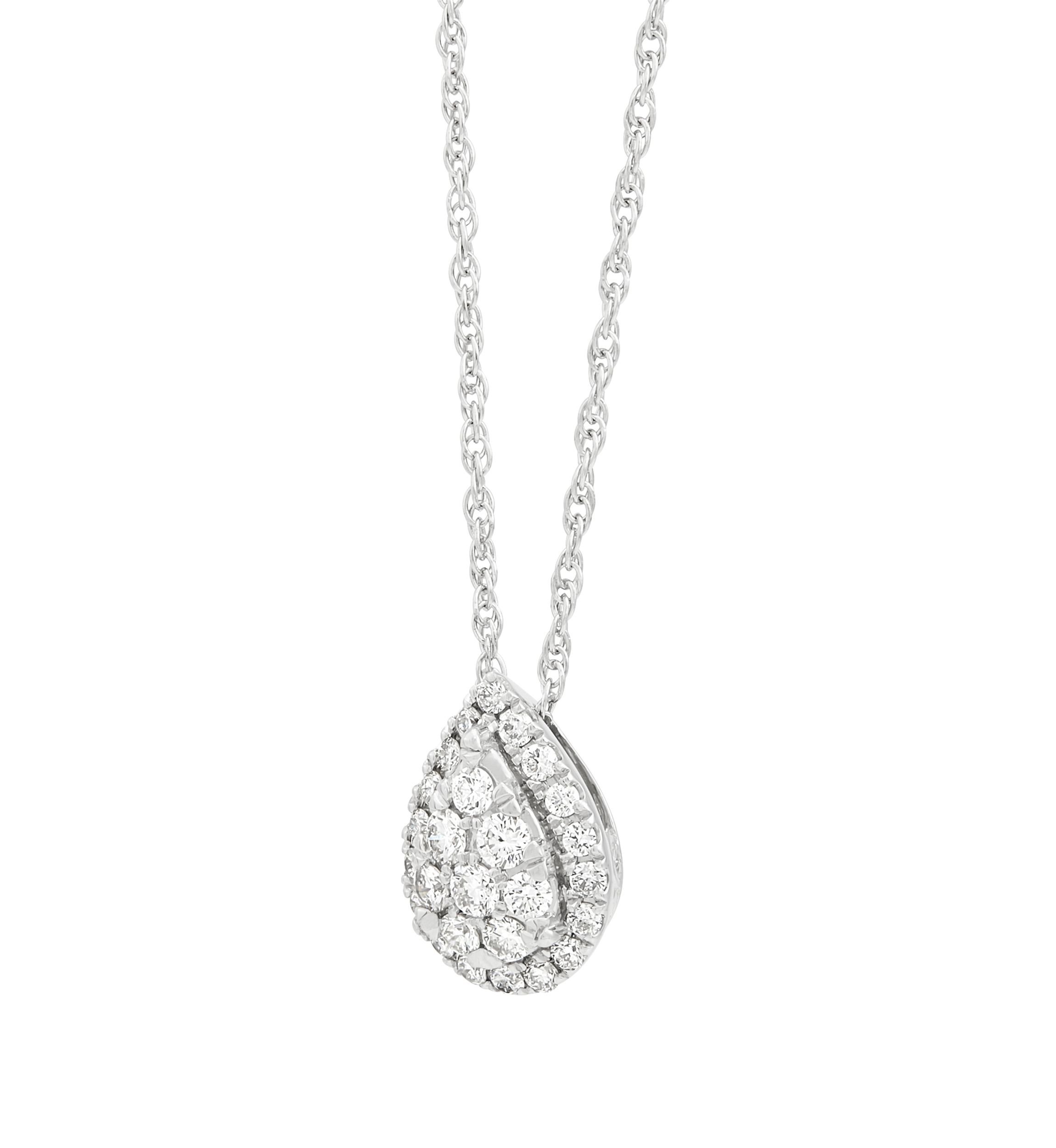 3/8 ct. t.w. Lab Grown Diamond Pendant Necklace with 18" Rope Chain in Sterling Silver