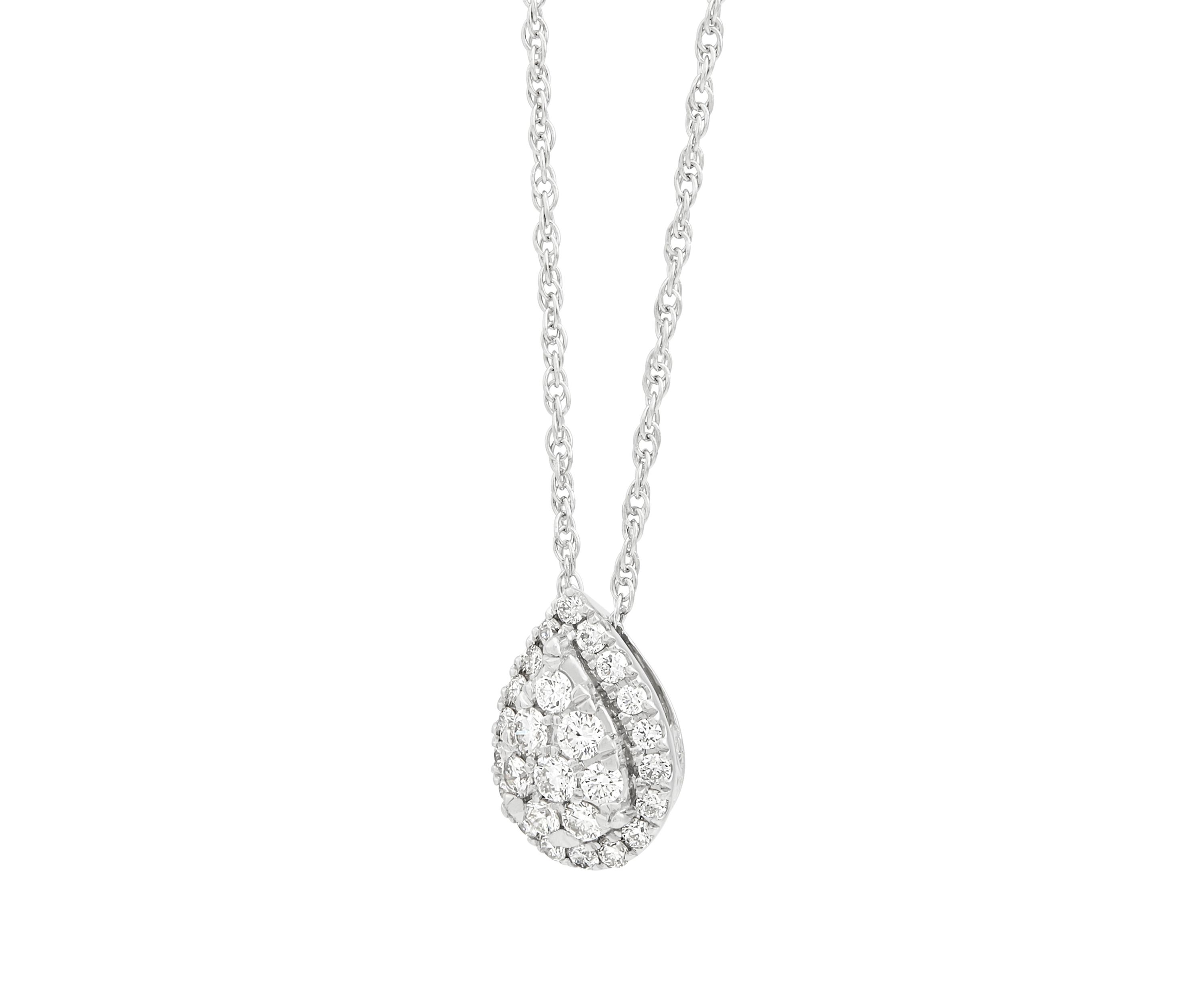 3/8 ct. t.w. Lab Grown Diamond Pendant Necklace with 18" Rope Chain in Sterling Silver