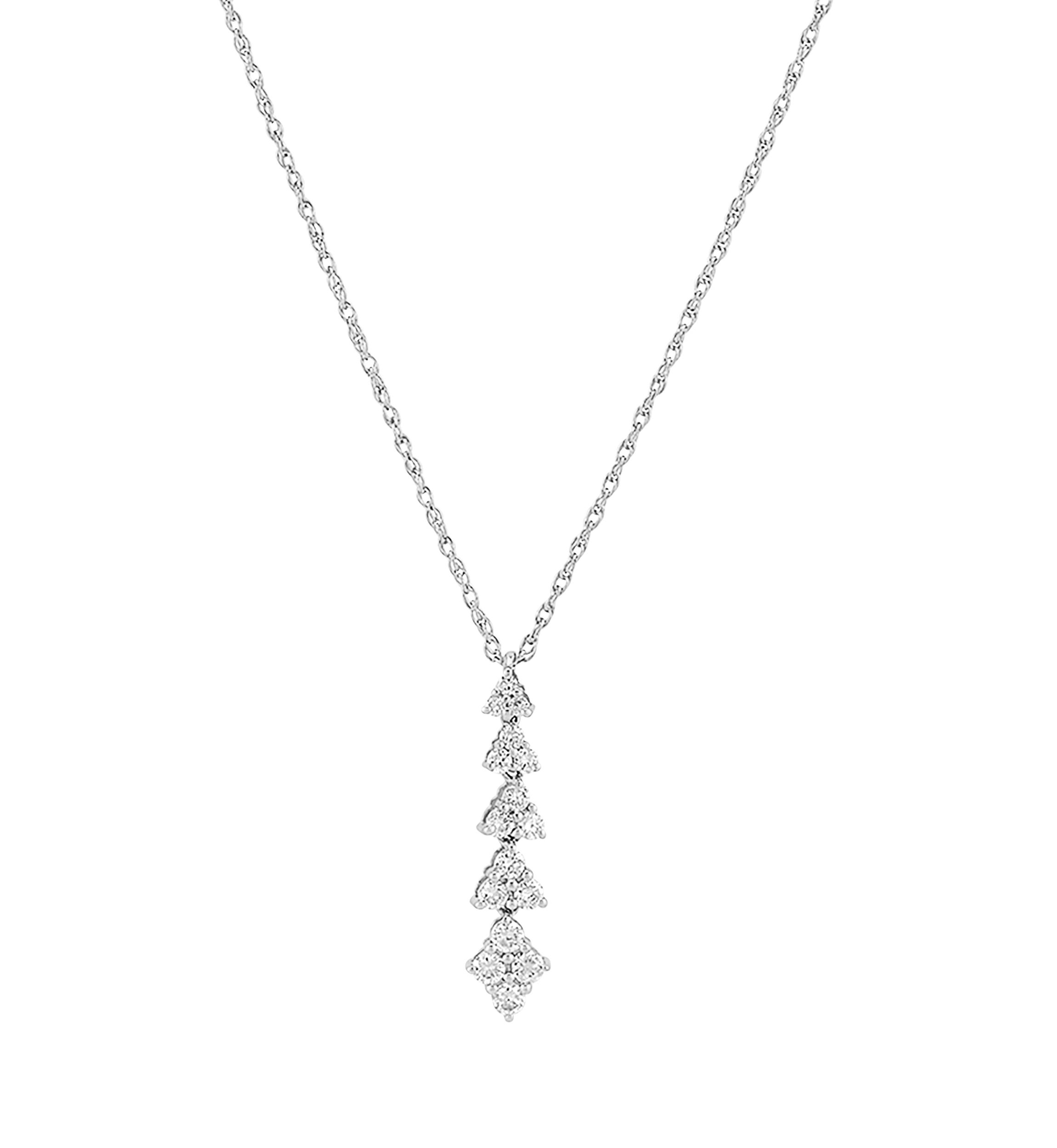 1/2 ct. t.w. Lab Created Diamond Pendant Necklace with 18" Rope Chain in Sterling Silver