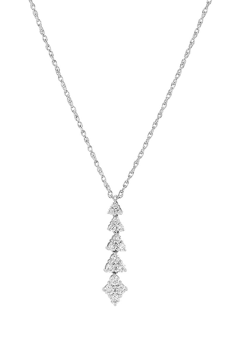 1/2 ct. t.w. Lab Created Diamond Pendant Necklace with 18" Rope Chain in Sterling Silver
