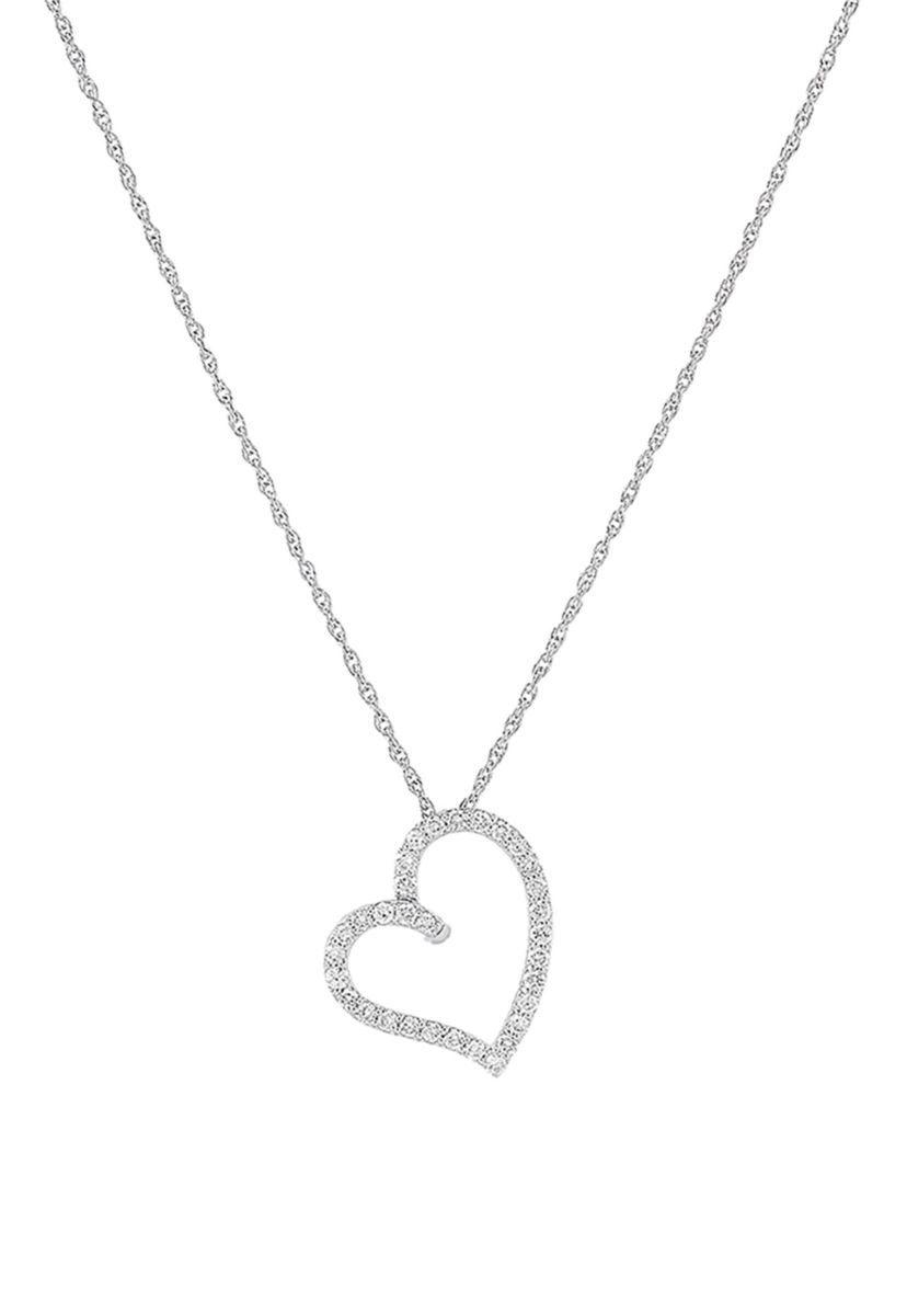 1/2 ct. t.w. Lab Created Diamond Pendant Necklace with 18" Rope Chain in Sterling Silver