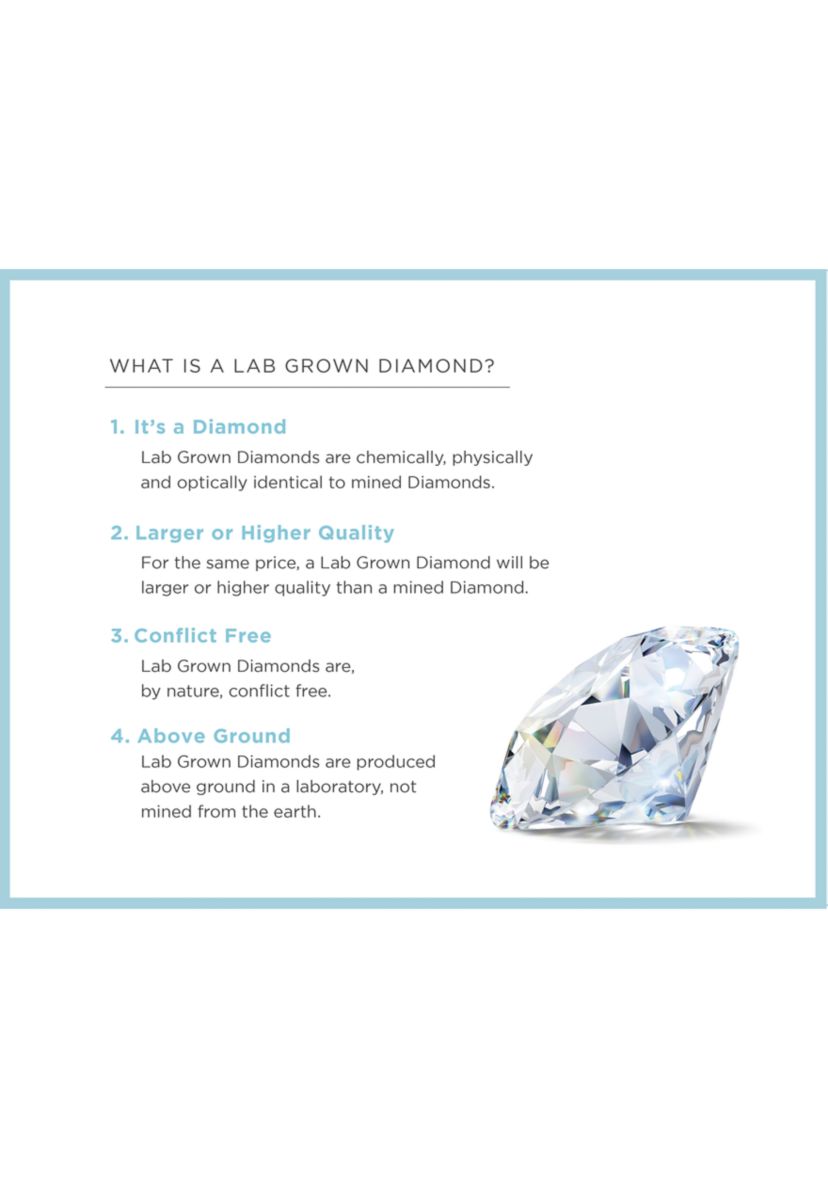 Grown With Love 1/2 ct. t.w. Lab Created Diamond Heart Pendant Necklace in Sterling Silver 