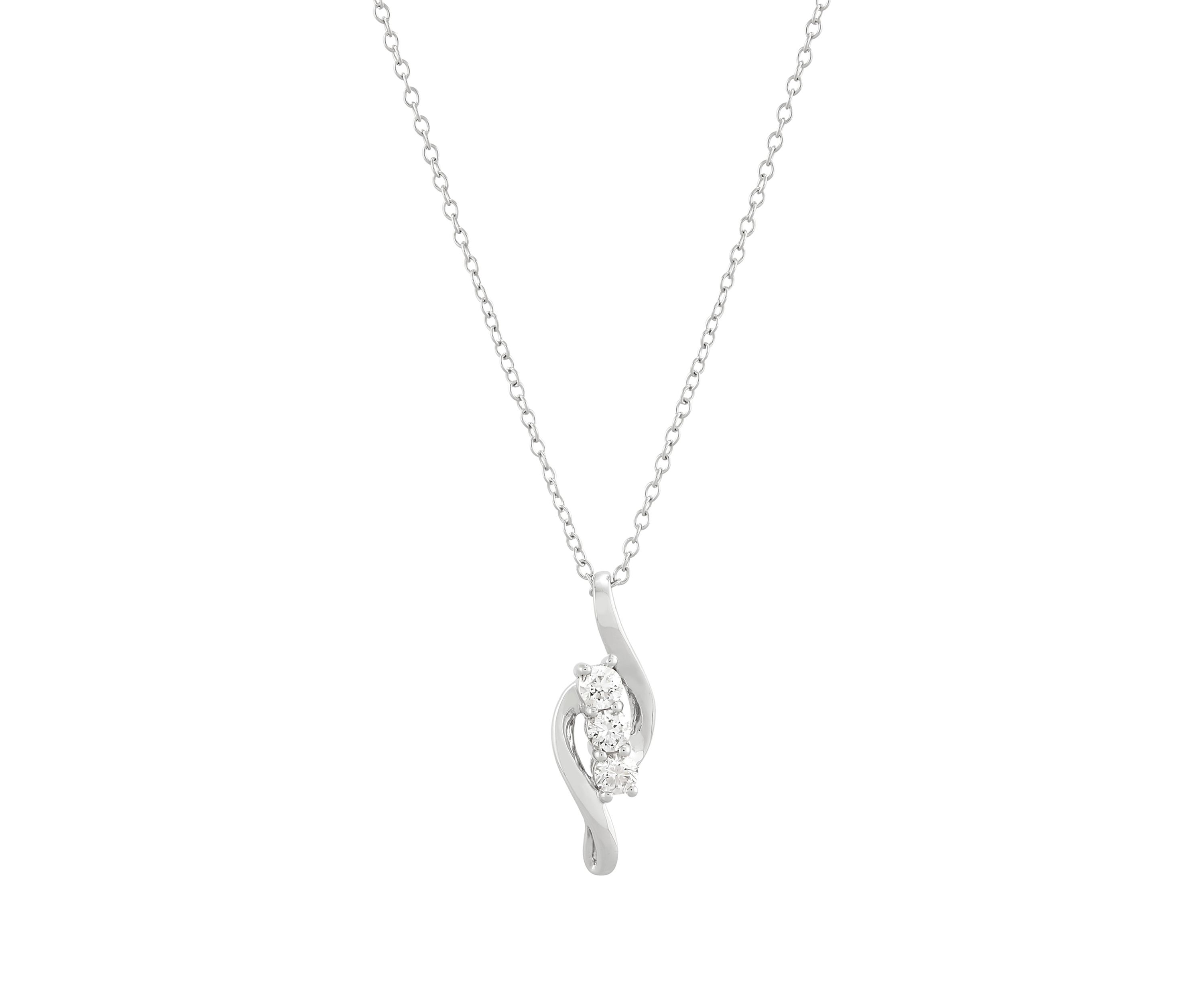 1/3 ct. t.w. Lab Grown Diamond Pendant Necklace on 18 Cable Chain in Sterling Silver
