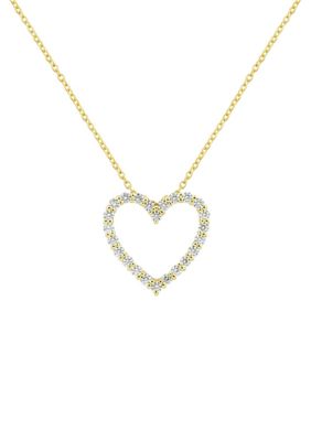 Belk & Co Solid Glitter Necklace in 14K Yellow Gold, 18 in