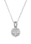 1/2 ct. t.w. Diamond Pendant Necklace in Sterling Silver 