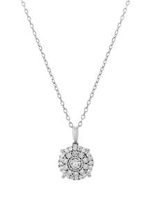 Belk & Co. 1/3 ct. t.w. Diamond Pendant Necklace in Sterling Silver | belk