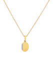 1/10 ct. t.w. Diamond Oval Pendant Necklace in 10K Yellow Gold 
