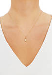 1/10 ct. t.w. Diamond Oval Pendant Necklace in 10K Yellow Gold 
