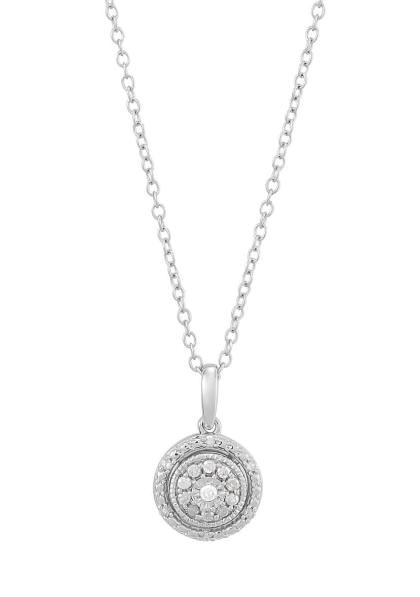 1/10 ct. t.w. Diamond Pendant Necklace in Sterling Silver