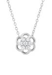 Grown With Love 1/4 ct. t.w. Lab Created Diamond Pendant with 18 Inch Rope Chain in 10K White Gold