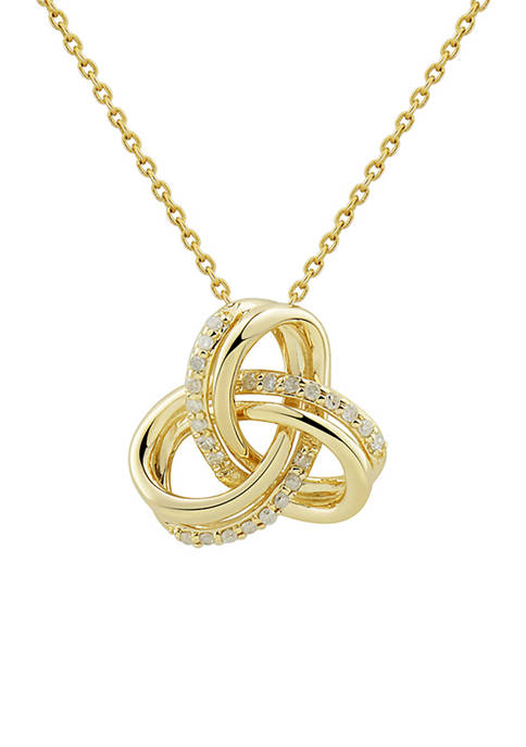 1/10 ct. t.w. Diamond Pendant Necklace in 10K Yellow Gold 