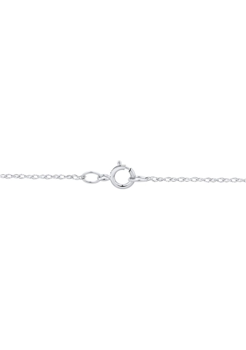 1/8 ct. t.w. Diamond Heart and Love Pendant with 18" Rope Chain Sterling Silver
