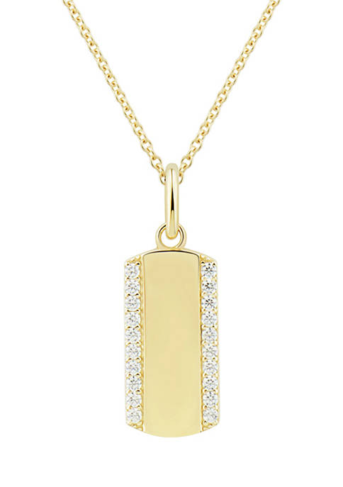 1/6 ct. t.w. Diamond Necklace in 10K Yellow Gold with 17" Cable Chain