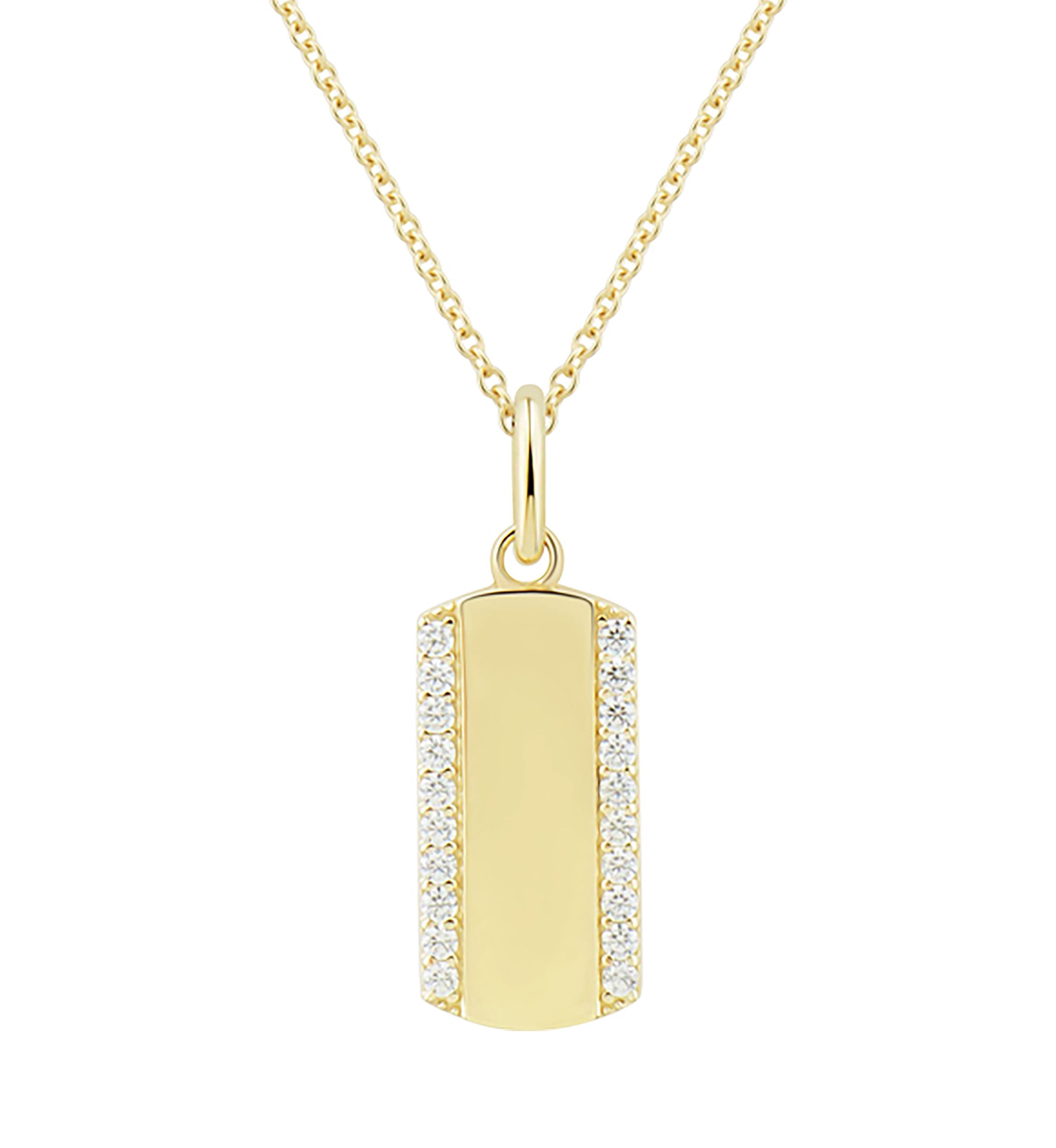 1/6 ct. t.w. Diamond Necklace in 10K Yellow Gold with 17" Cable Chain