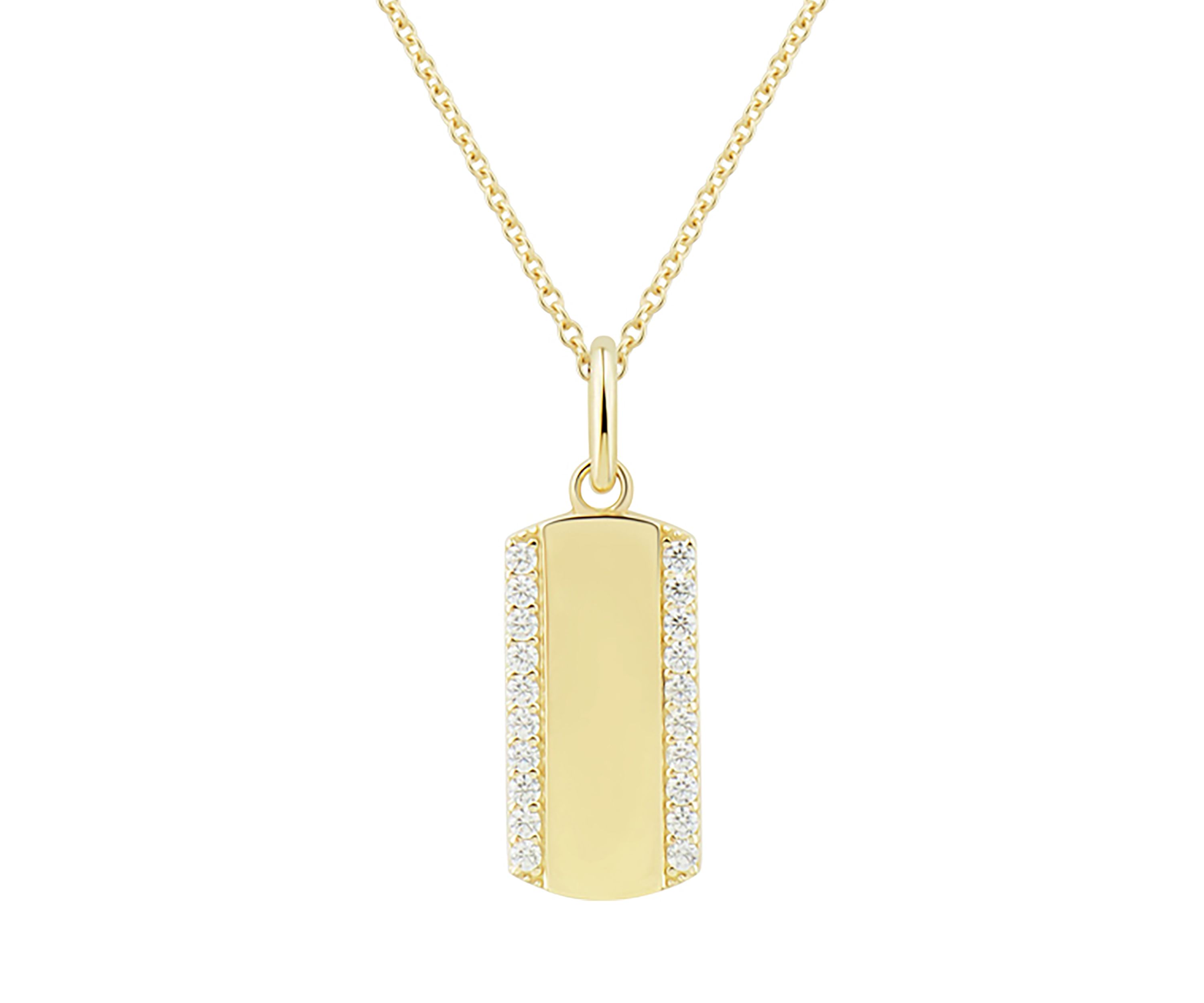 1/6 ct. t.w. Diamond Necklace in 10K Yellow Gold with 17" Cable Chain