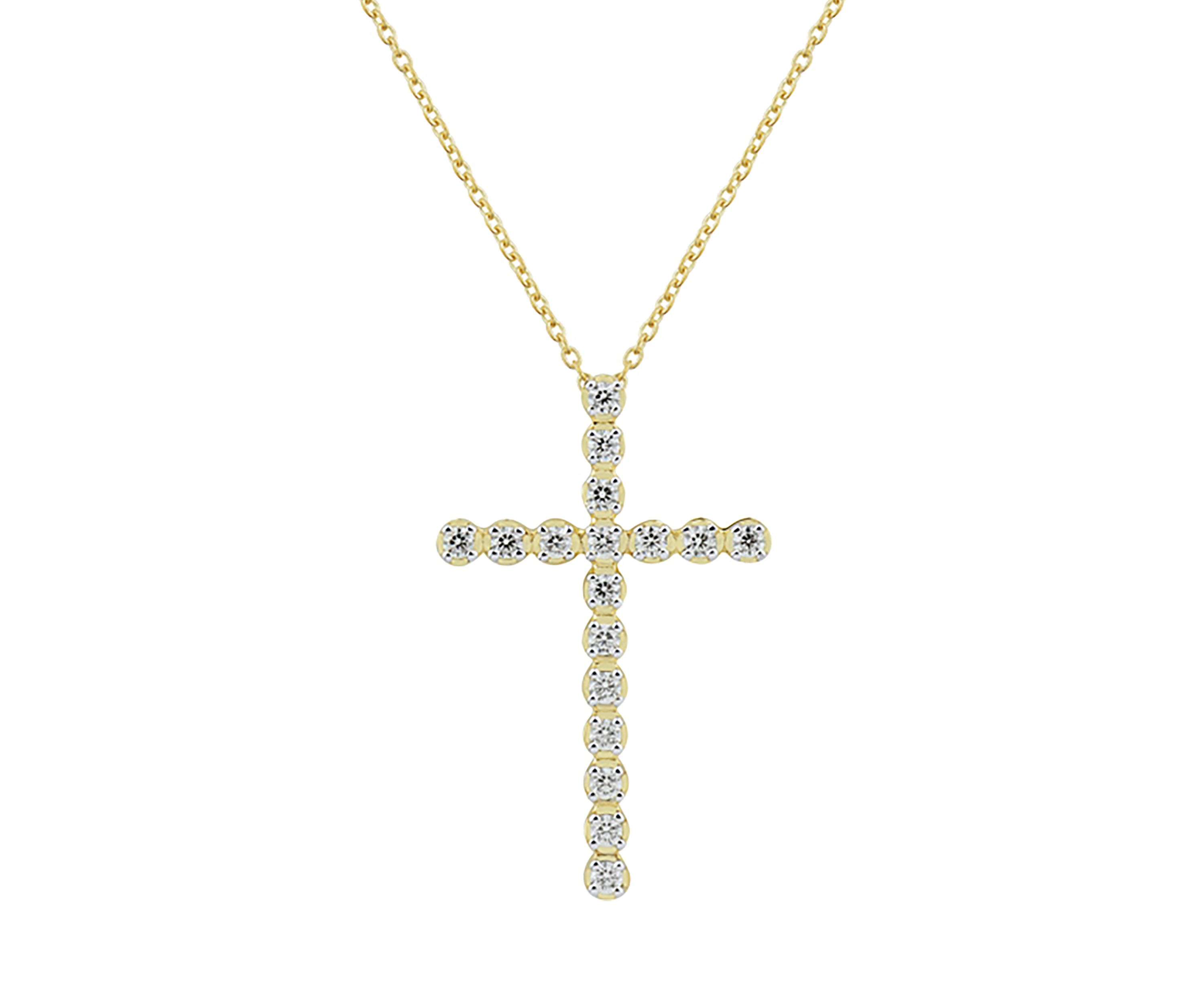 1/4 ct. t.w. Diamond Pendant with 18 Inch Rope Chain in 10K Yellow Gold