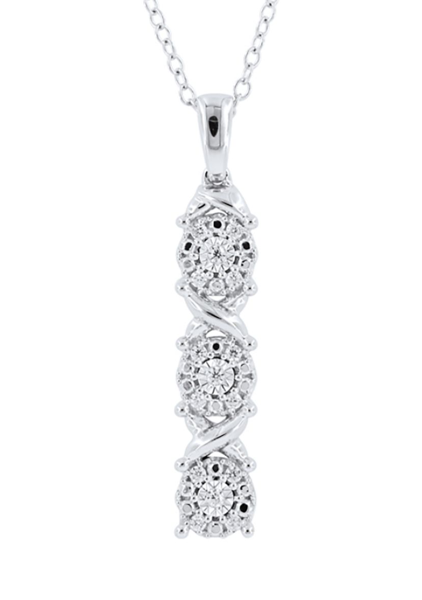 1/10 ct. t.w. Diamond Pendant Necklace in Sterling Silver