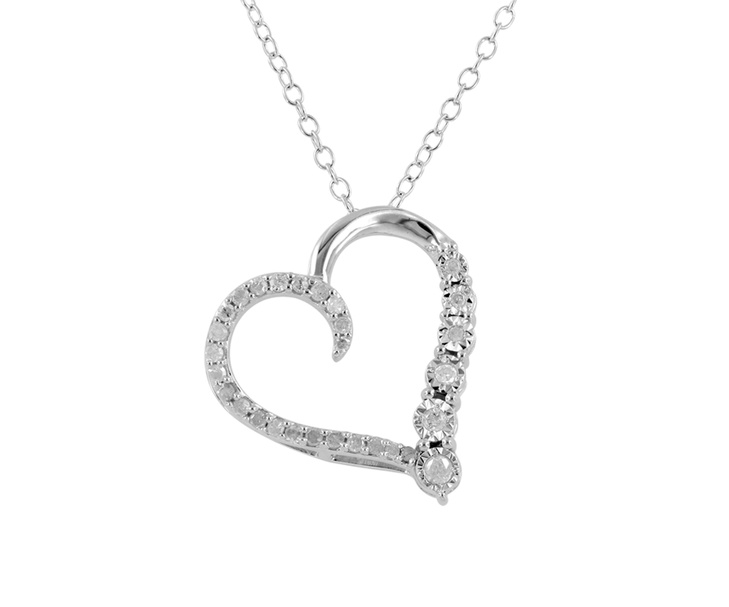 1/4 ct. t.w. Diamond Necklace in Sterling Silver  