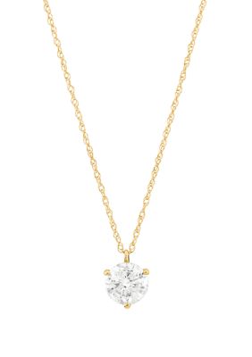 Belk & Co 1 ct. t.w. Diamond Necklace in 14K Yellow Gold with 18" Rope Chain