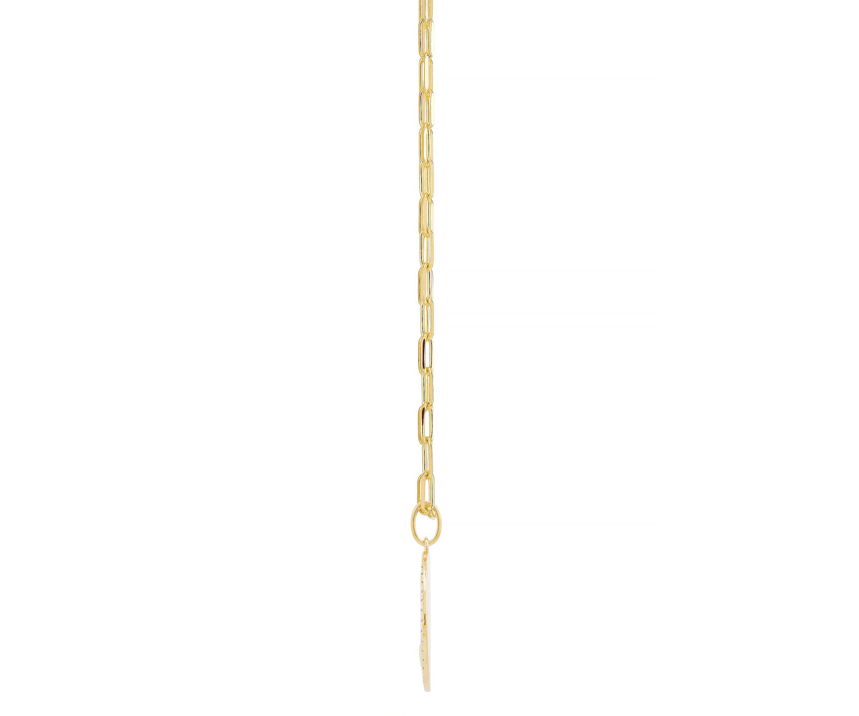 1/10 ct. t.w. Diamond Pendant Necklace with 20" Paperclip Chain in Gold over Sterling Silver