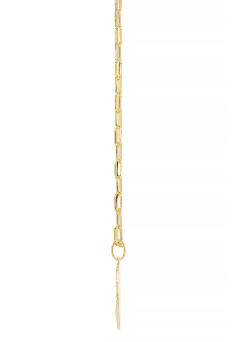 1/10 ct. t.w. Diamond Pendant Necklace with 20" Paperclip Chain in Gold over Sterling Silver