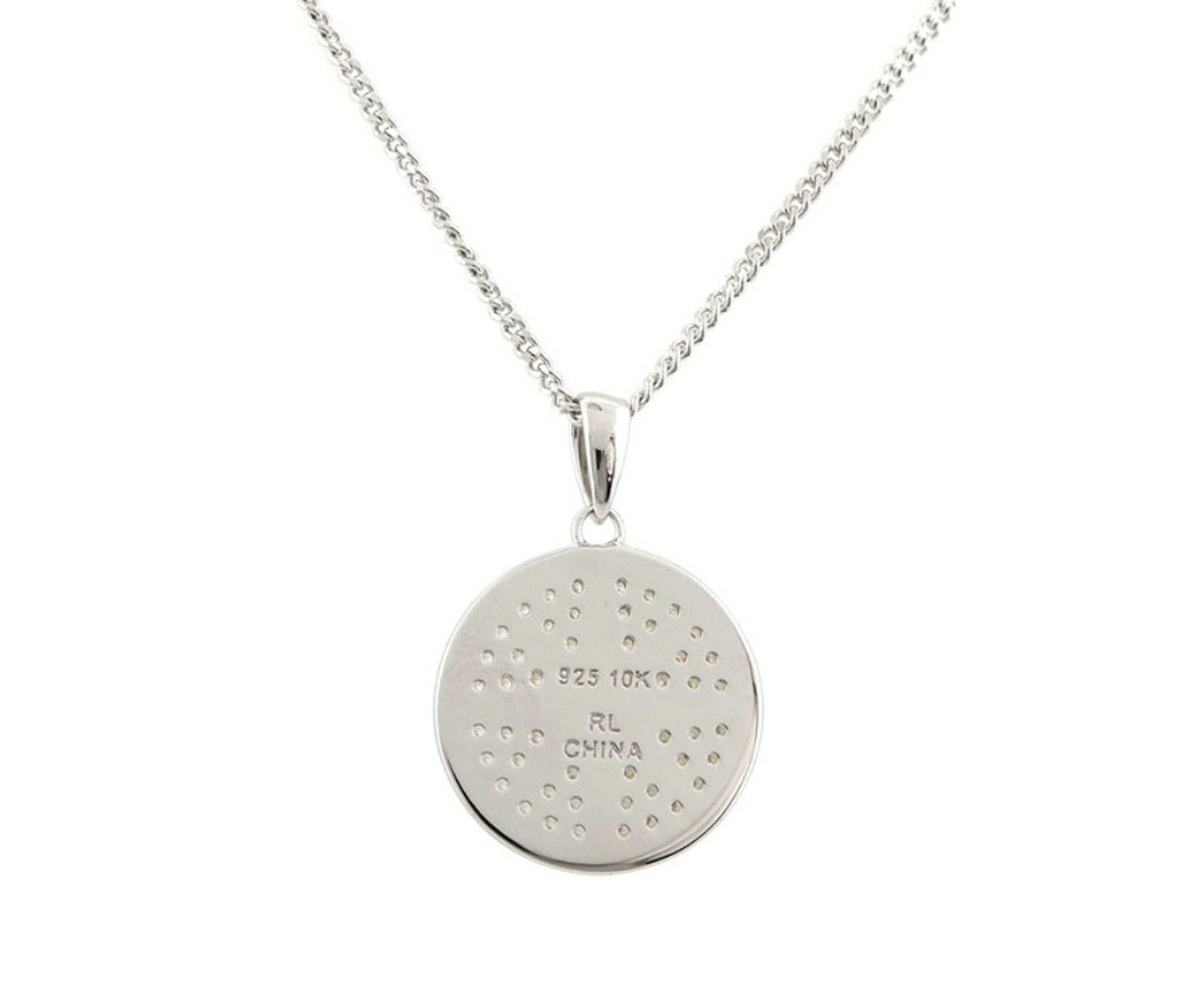 1/4 ct. t.w. Diamond North Star Necklace with 18" Curb Chain in Sterling Silver and 10K Yellow Gold