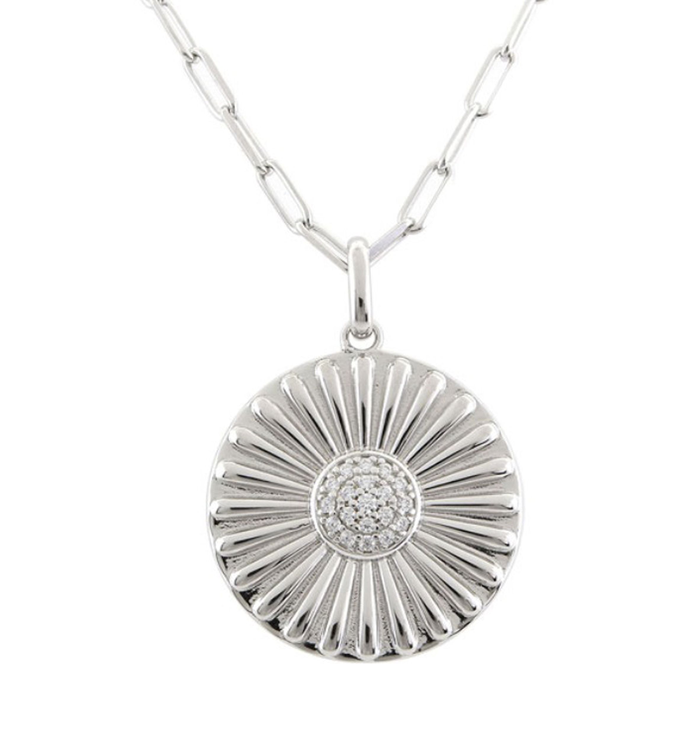 1/10 ct. t.w. Diamond Necklace with 18" Mini Paper Clip Chain in Sterling Silver